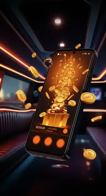 Une bannière illustrant les bonus de bienvenue de Cazeus Casino avec des pièces d'or et des tours gratuits, symbolisant la richesse des promotions disponibles sur la plateforme.
